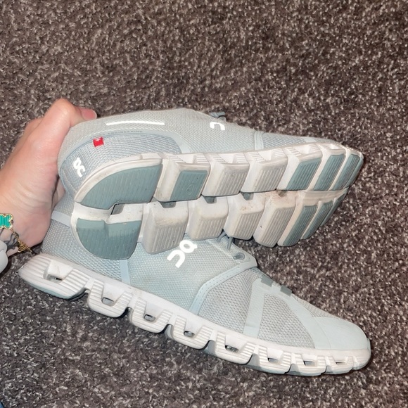 In cloud womens light blue shoes on running - Picture 2 of 4